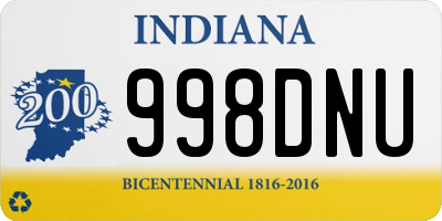 IN license plate 998DNU