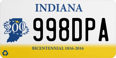 IN license plate 998DPA