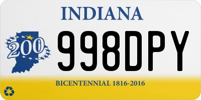 IN license plate 998DPY