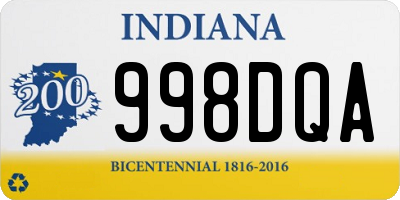 IN license plate 998DQA