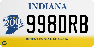 IN license plate 998DRB