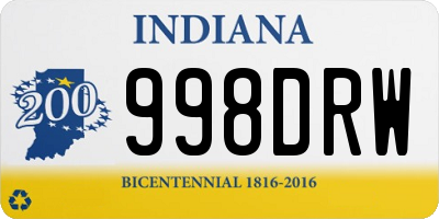 IN license plate 998DRW