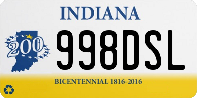 IN license plate 998DSL