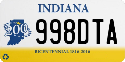 IN license plate 998DTA