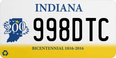 IN license plate 998DTC