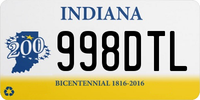 IN license plate 998DTL