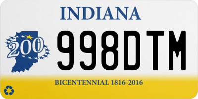 IN license plate 998DTM