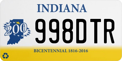 IN license plate 998DTR