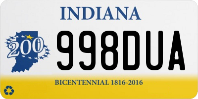 IN license plate 998DUA