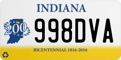 IN license plate 998DVA