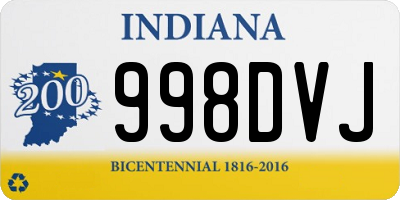 IN license plate 998DVJ