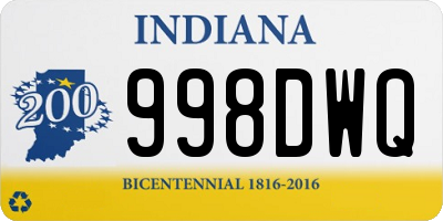 IN license plate 998DWQ