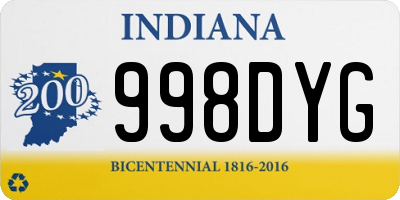 IN license plate 998DYG