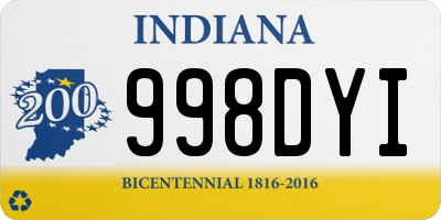 IN license plate 998DYI