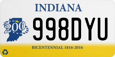 IN license plate 998DYU