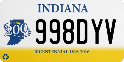 IN license plate 998DYV