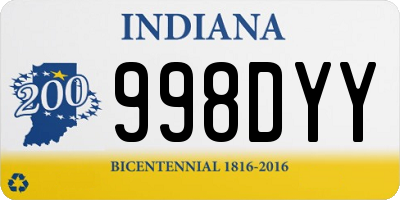 IN license plate 998DYY