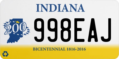 IN license plate 998EAJ