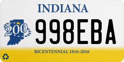 IN license plate 998EBA