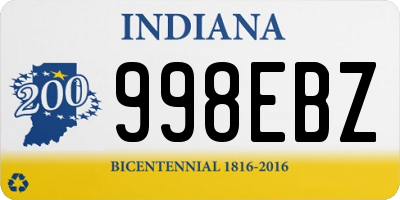 IN license plate 998EBZ