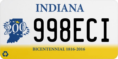 IN license plate 998ECI