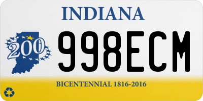 IN license plate 998ECM