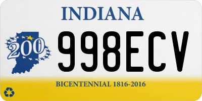 IN license plate 998ECV