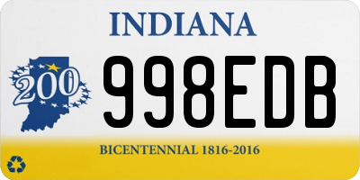 IN license plate 998EDB