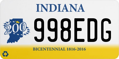 IN license plate 998EDG