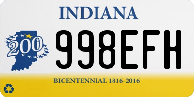 IN license plate 998EFH