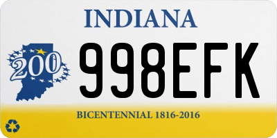 IN license plate 998EFK