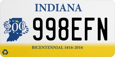 IN license plate 998EFN