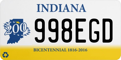 IN license plate 998EGD