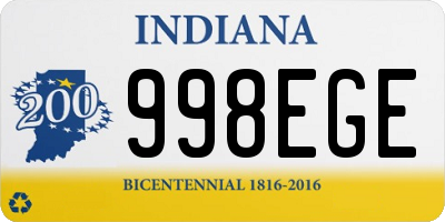 IN license plate 998EGE