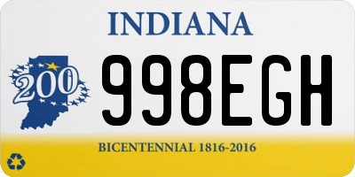 IN license plate 998EGH