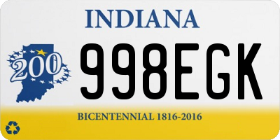 IN license plate 998EGK