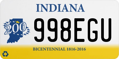 IN license plate 998EGU