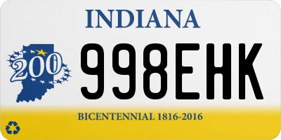 IN license plate 998EHK