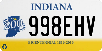 IN license plate 998EHV