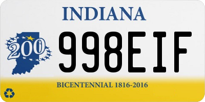 IN license plate 998EIF