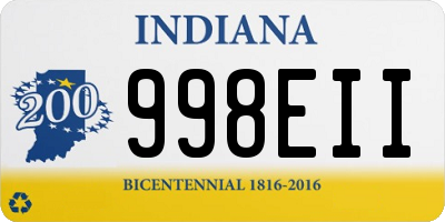 IN license plate 998EII