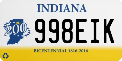 IN license plate 998EIK