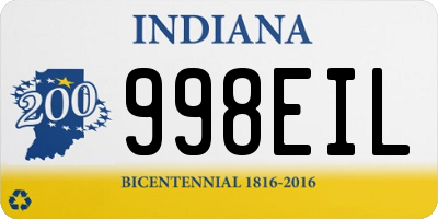 IN license plate 998EIL