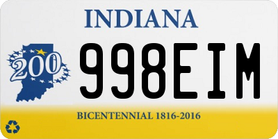 IN license plate 998EIM