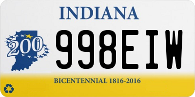 IN license plate 998EIW