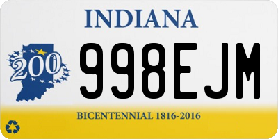 IN license plate 998EJM