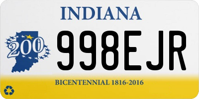 IN license plate 998EJR