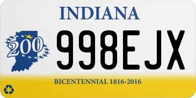 IN license plate 998EJX