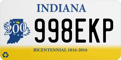 IN license plate 998EKP