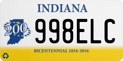 IN license plate 998ELC